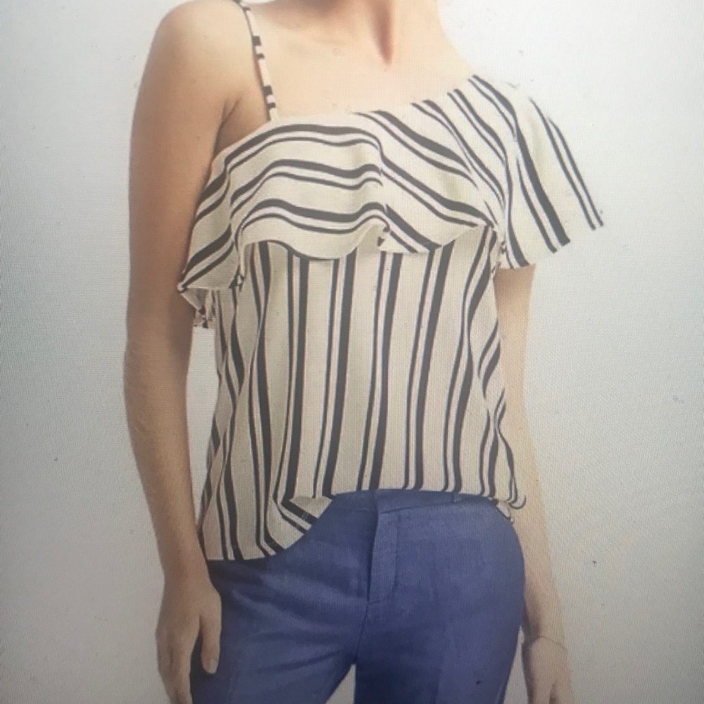 Banana Republic Striped Crepe top - Picture 3 of 7